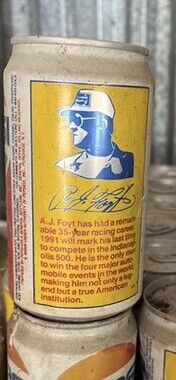 Vintage Pepsi A.J. Foyt 1991 Commemorative Cans Lot of 24 Indianapolis 500